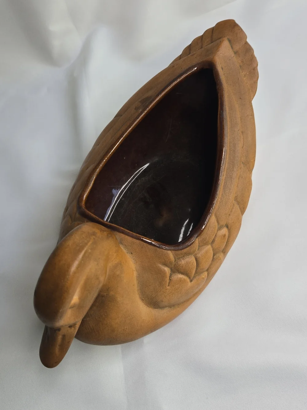 Frankoma Duck Planter 208A Ceramic Pottery Prairie Brown Vintage Farmhouse